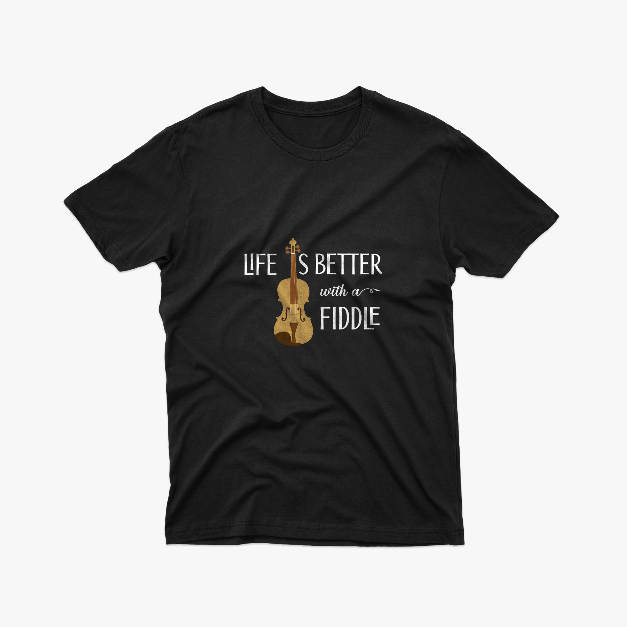 Life is better with a fiddle - Unisex organic t-shirt