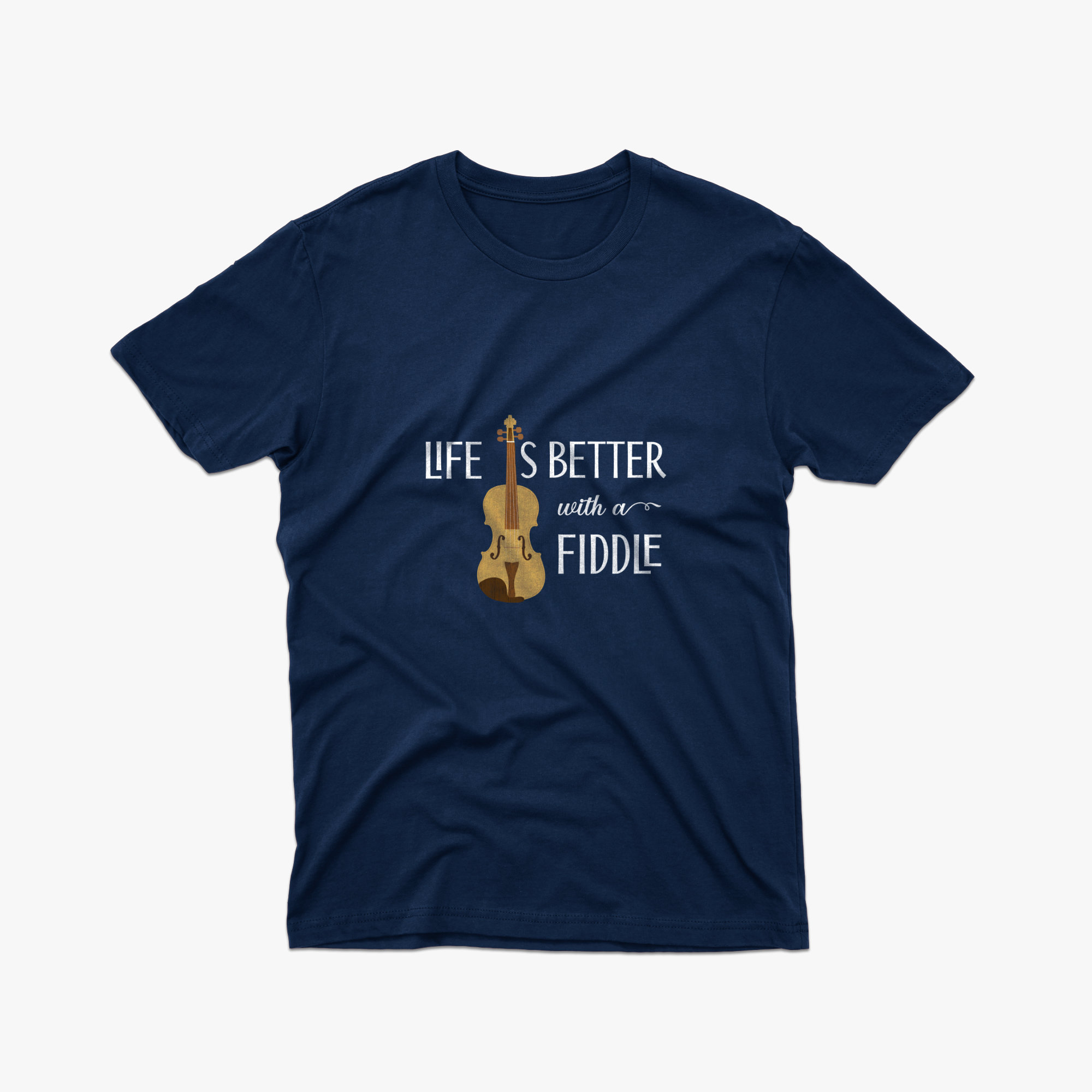 Life is better with a fiddle - Unisex organic t-shirt