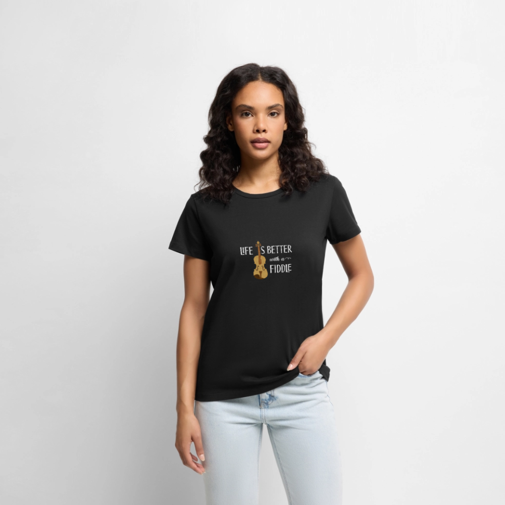 Life is better with a fiddle - Women's organic t-shirt