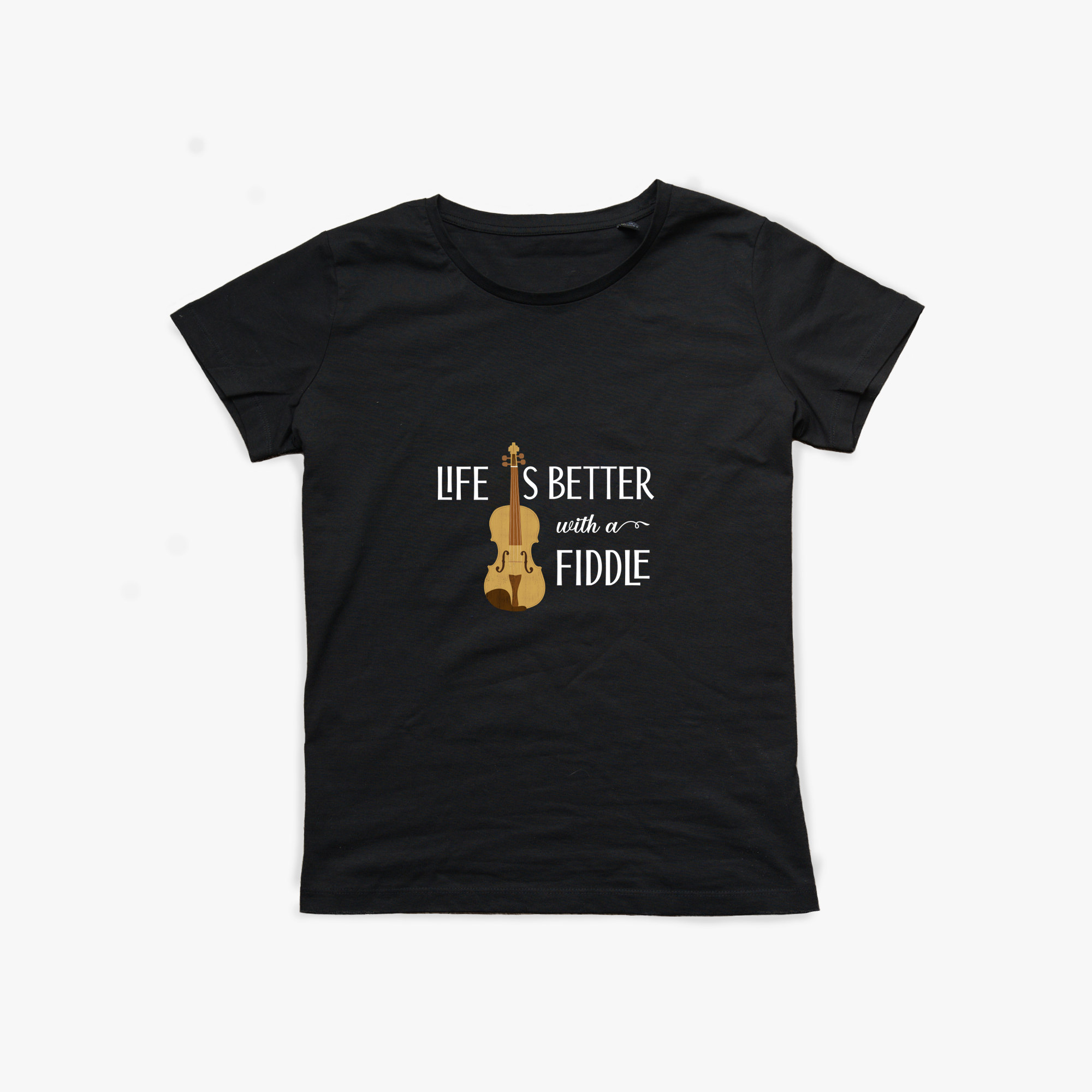 Life is better with a fiddle - Women's organic t-shirt